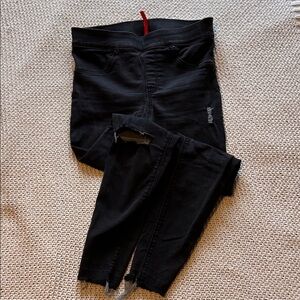 SPANX Charcoal Gray Denim Jeans